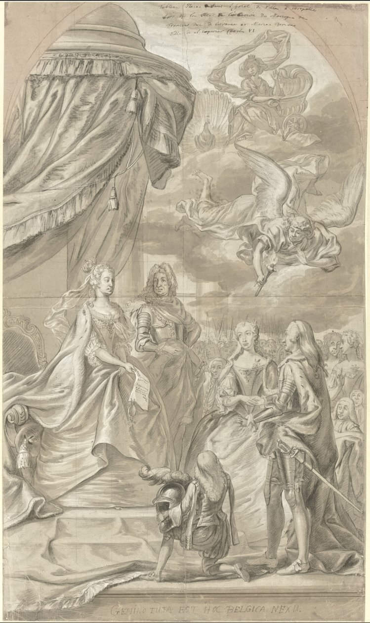 Allegori om ekteskapet til erkehertuginne Maria Anna av Østerrike og Charles Alexander av Lorraine, 1744 av Anonymous