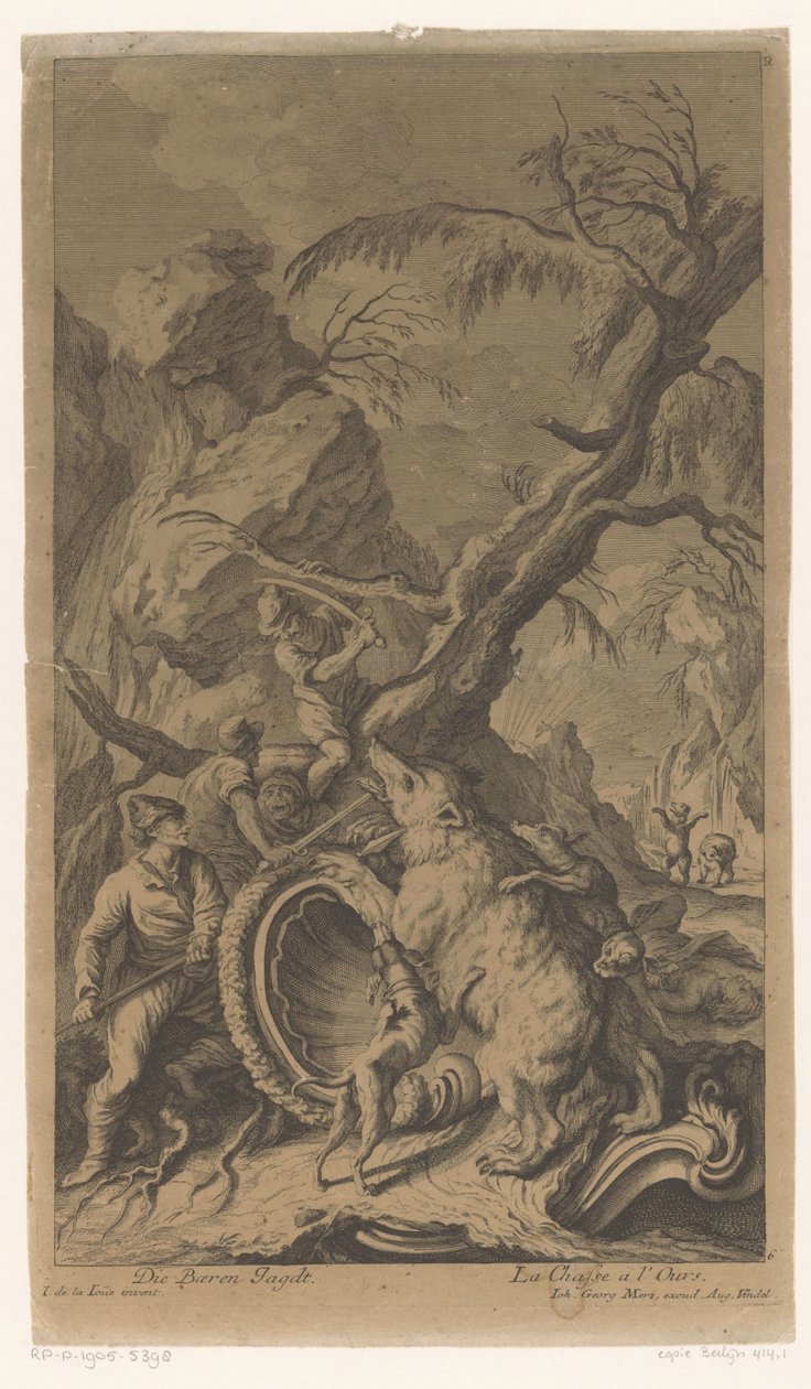 Berenjacht Die Baeren Jagdt / The Bear Hunt (tittel på objekt) av Anonymous