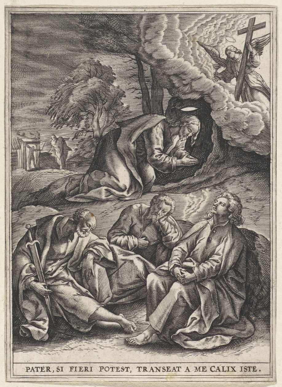 Kristus i Getsemane hage Scener fra Passion of Christ (serietittel) av Anonymous