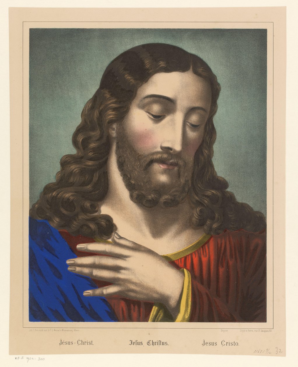 Hristos cu mâna peste piept Jésus-Christ / Jesus Christ / Jesus Cristo (titlu pe obiect)norvegian av Anonymous
