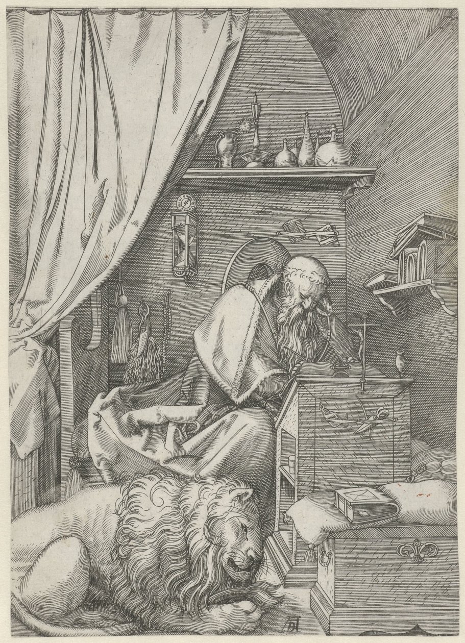 Saint Hieronymus i sitt arbeidsrom av Anonymous