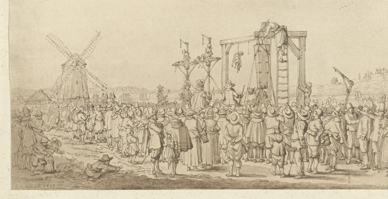 Ledenbergs kiste hang på galgen, 1619 av Anonymous