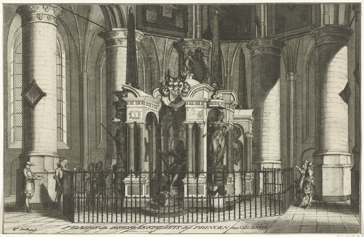 Graven til William av Orange, 1623 Tombe ofte Begraefplaets der Princen van Orange (tittel på objekt) av Anonymous
