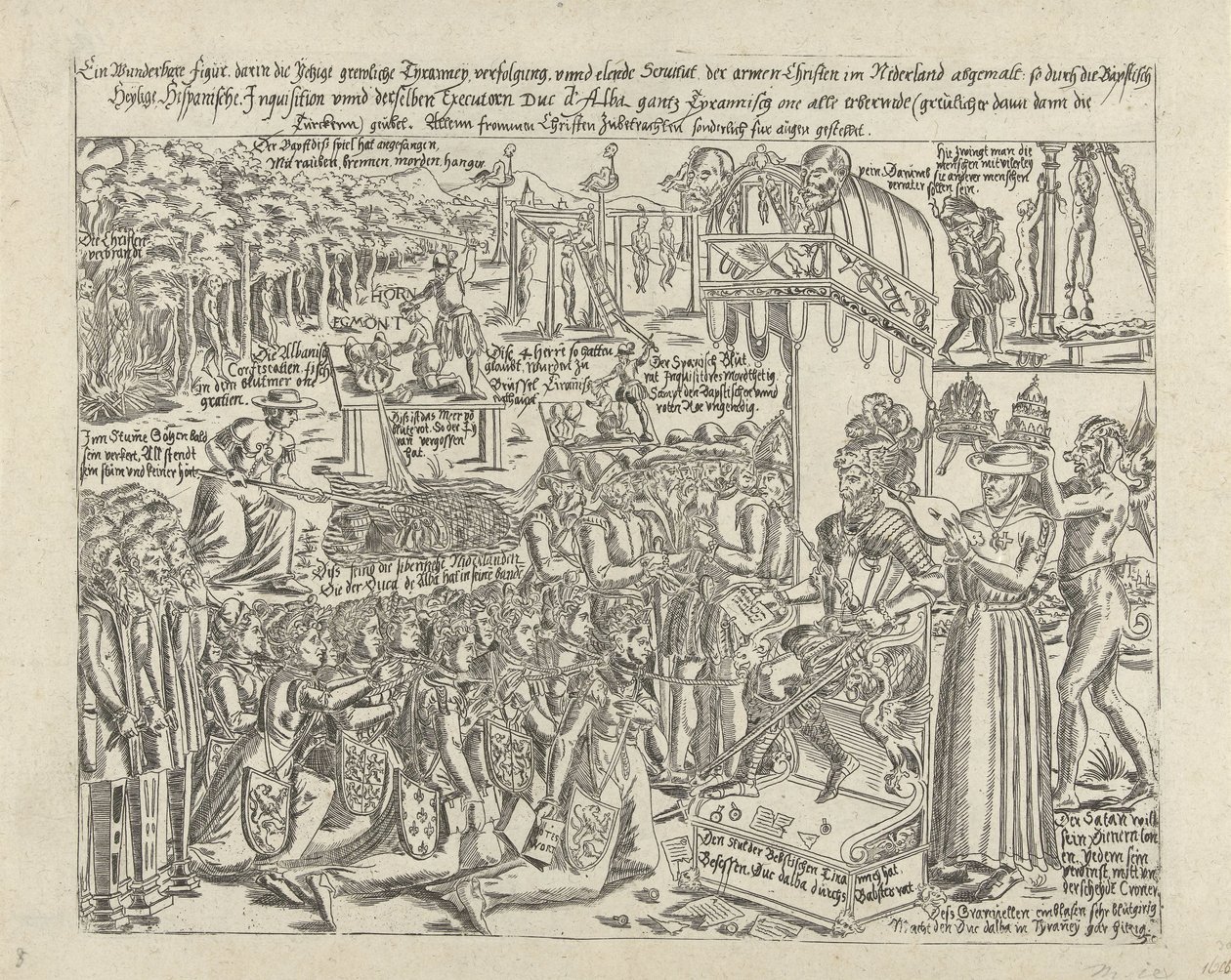 The Throne of the Duke of Alba, 1569 (kopi) av Anonymous