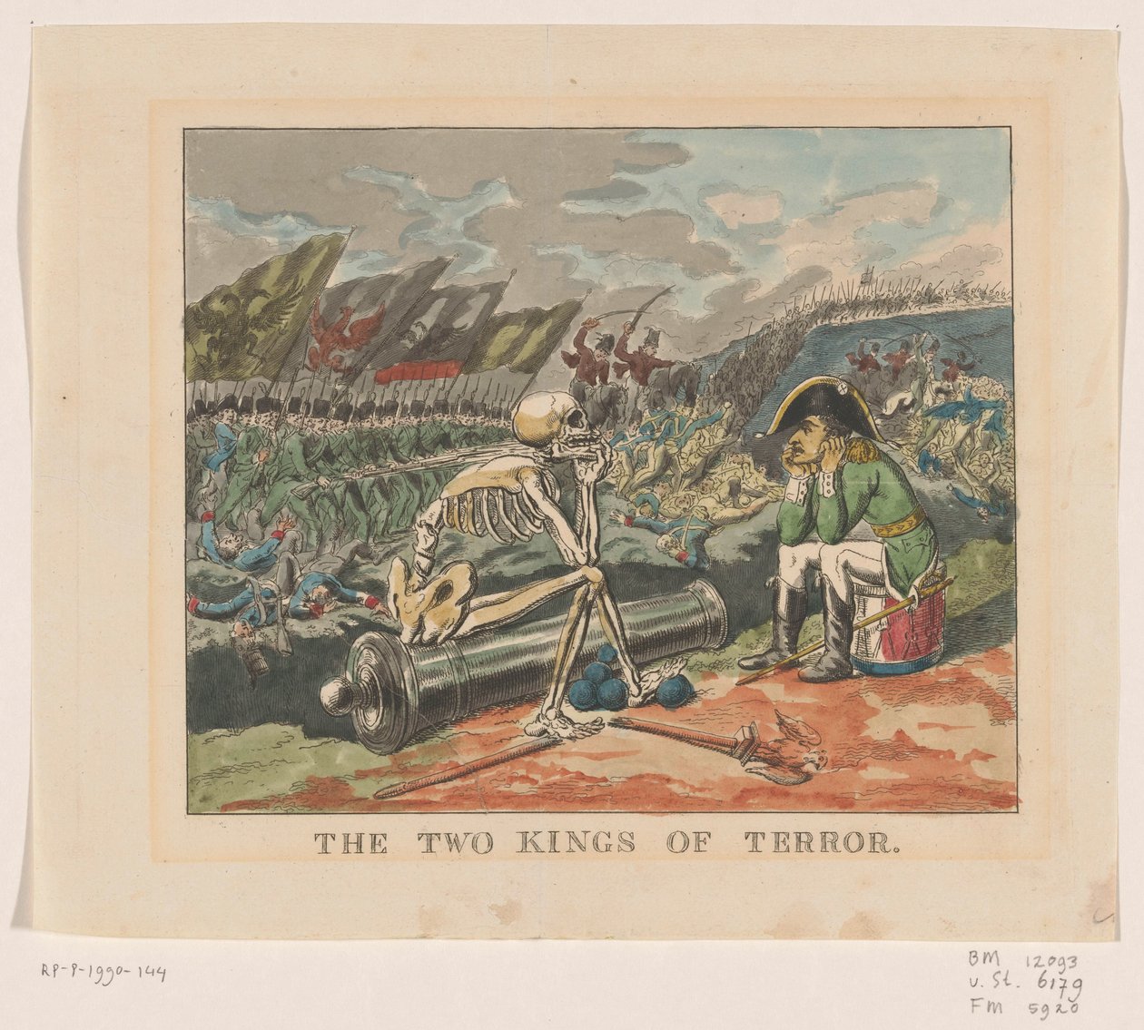 Terrorens to konger, 1813 The Two Kings of Terror (tittel på objekt) av Anonymous