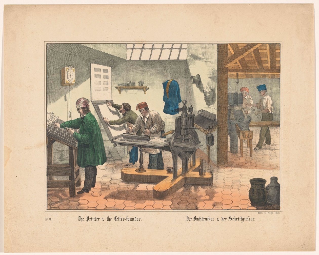 Drukkerij og lettergieterij The Printer & the Letter-grunnlegger (tittel på objekt) av Anonymous