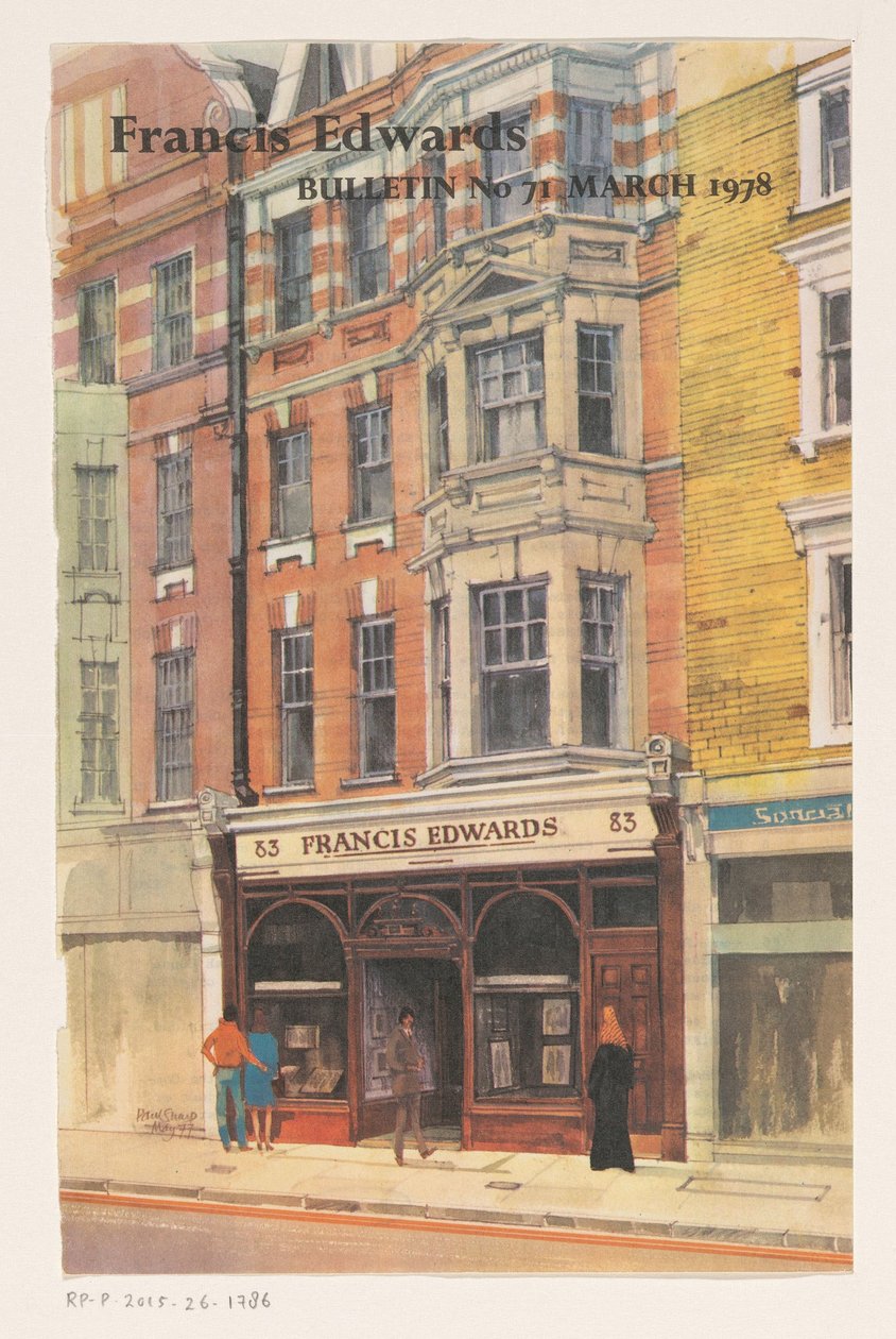 Utstillingsvindu til Francis Edwards bokhandel i London av Anonymous