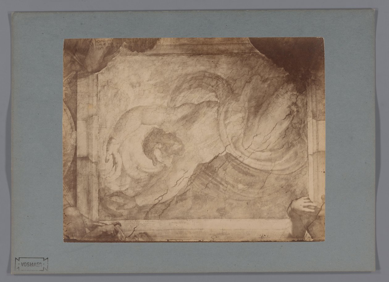 Fotoreproduksjon av fresken The Separation of Dark and Light av Michelangelo i Det sixtinske kapell av Anonymous