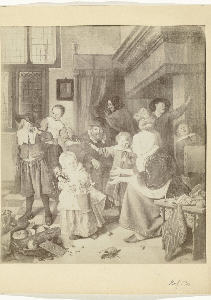 Fotoreproduksjon av maleriet St. Nikolas-festen av Jan Steen av Anonymous