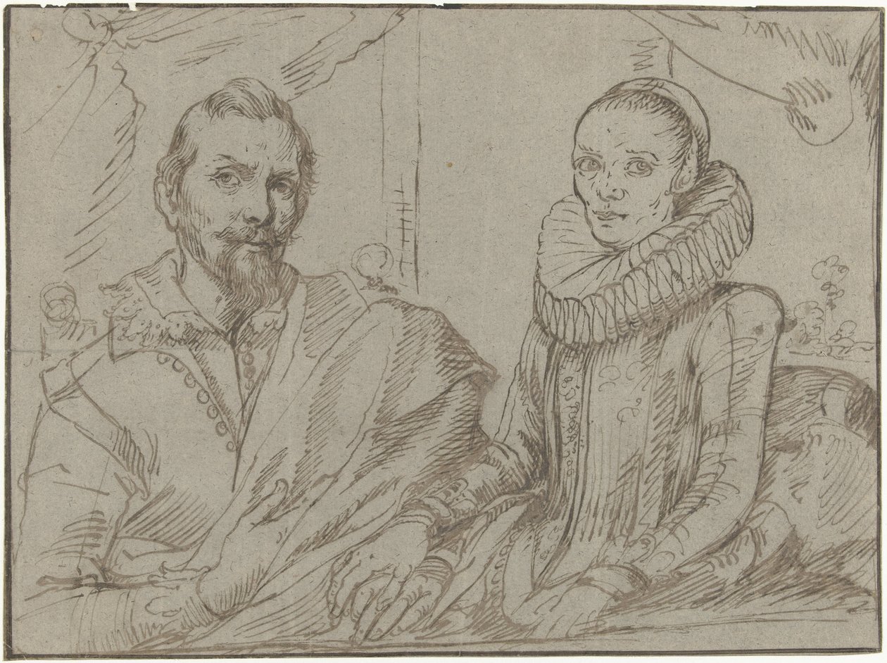 Frans Snijders og kona Margaretha de Vos av Anonymous