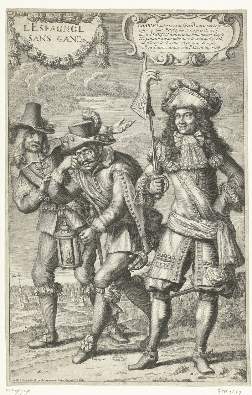 Fransk tegneserie om tapet av Gent, 1678 L
