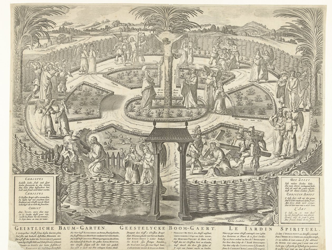 Spiritual Orchard, ca. 1650 Geistliche Baum-Garten / Geestelycke Boom-Gaert / Le Jardin Spirituel (tittel på objekt) av Anonymous