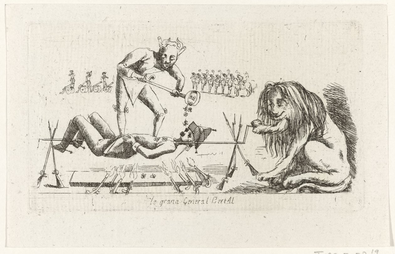 General Bertay på spyttet le Grand General BertAl (tittel på objekt) Brabant-revolusjonen, 1787-1790 (serietittel) av Anonymous