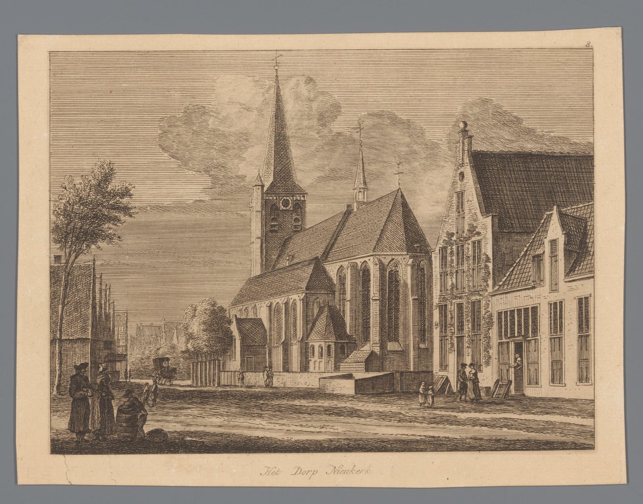 Utsikt i sentrum av Nijkerk Landsbyen Nieukerk (tittel på objekt) av Anonymous