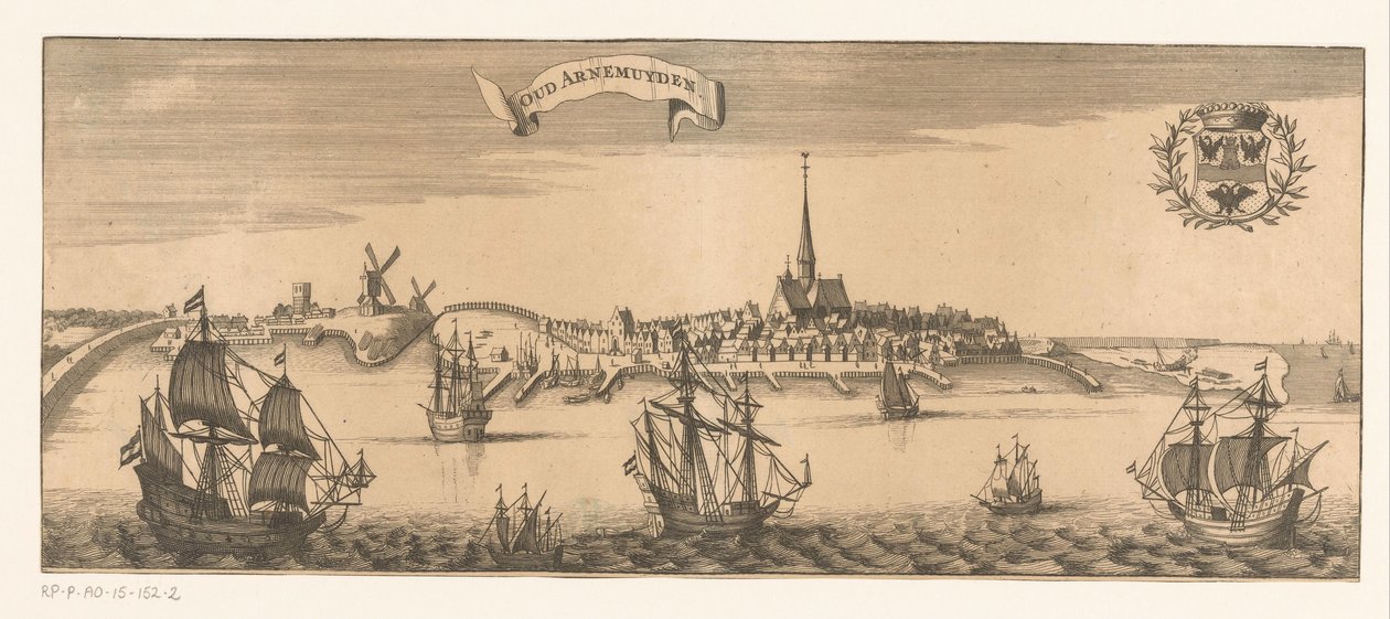 Utsikt over Gamle Arnemuiden Gamle Arnemuyden (tittel på objekt) av Anonymous