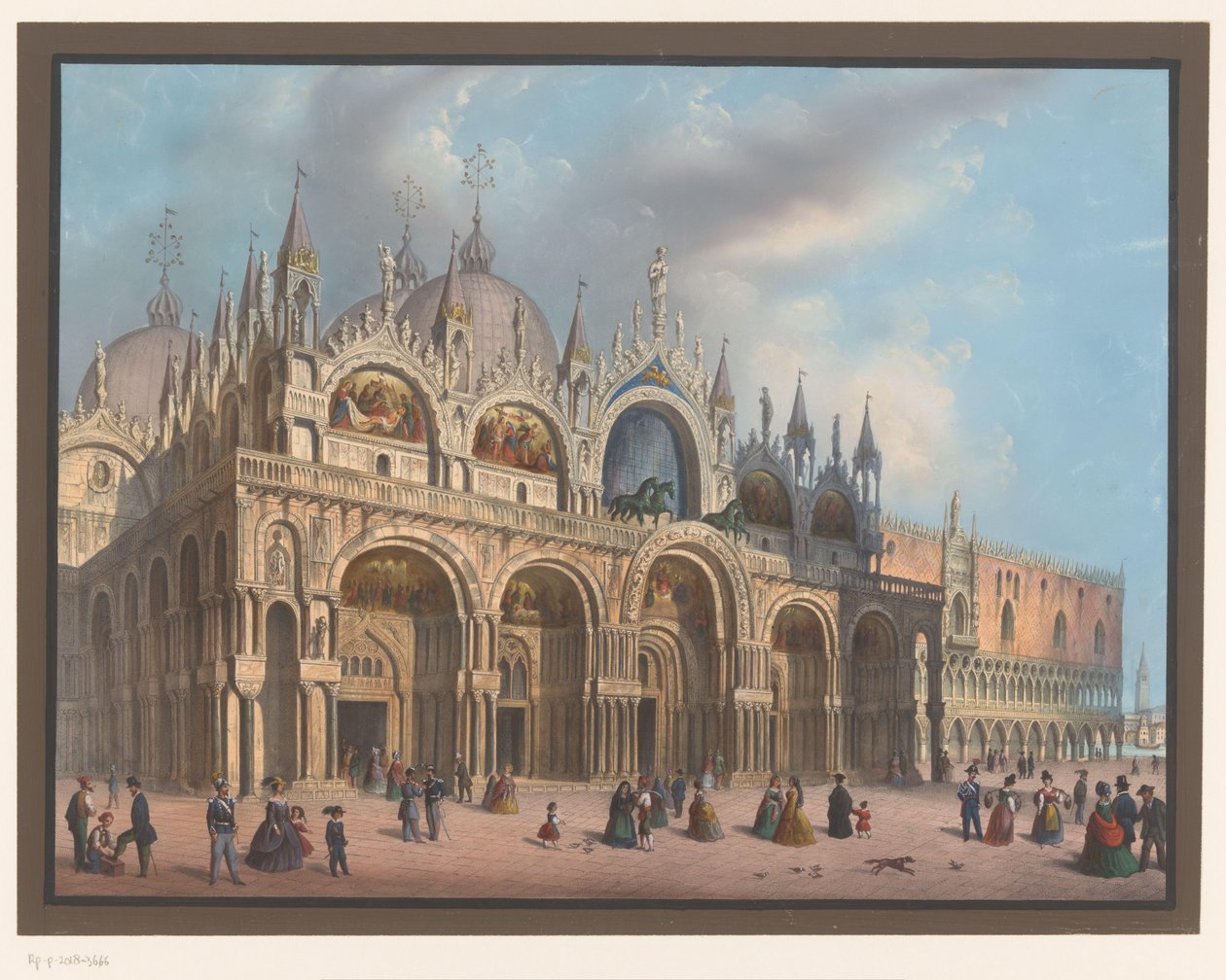 Utsikt over basilikaen San Marco i Venezia av Anonymous