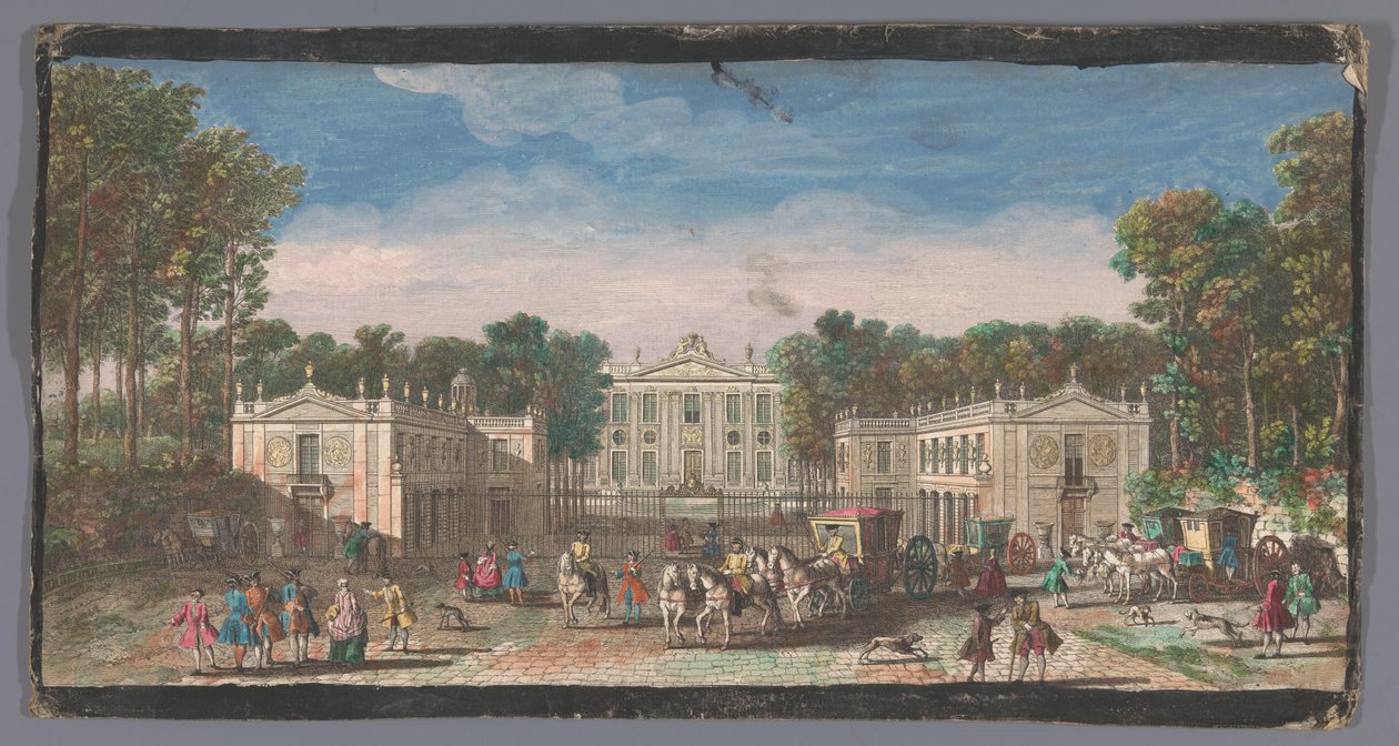 Utsikt over forsiden av Château de Marly Ulike utsikter du Chateau Royal de Marli (tittel på objekt) av Anonymous