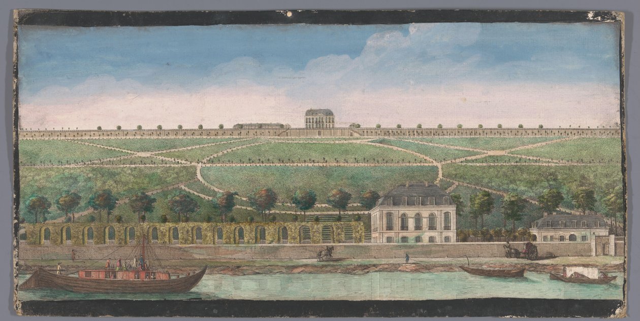Utsikt over Chateau de Belle-Vue i Meudon Autre vüe du Chateau de Belle-Vüe (...) (tittel på objekt) av Anonymous