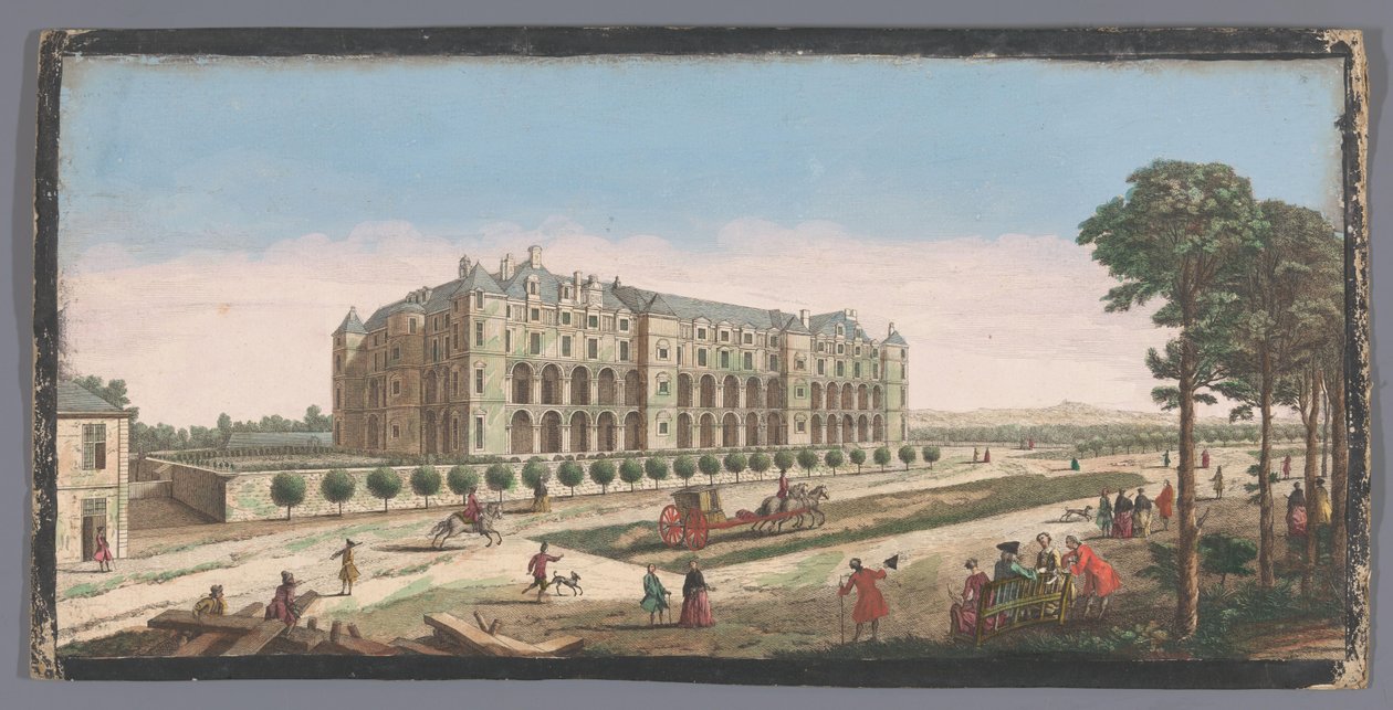 Utsikt over Château de Madrid i Paris Vüe du Chateau Royal de Madrid (tittel på objekt) av Anonymous