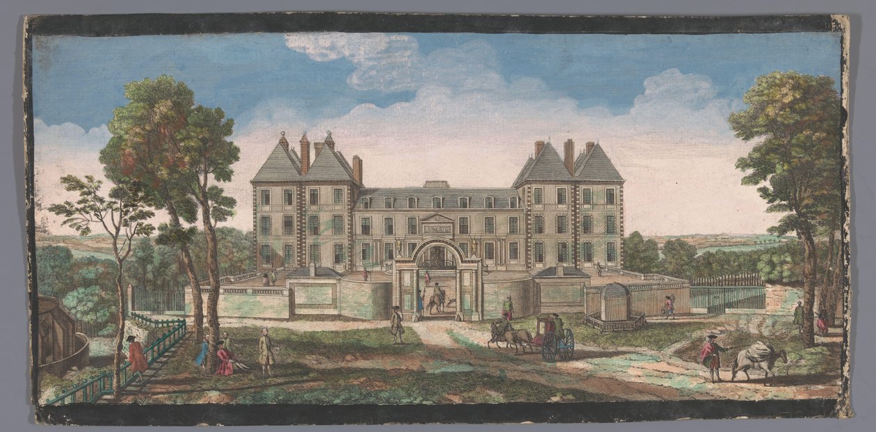 Utsikt over Château de Saint-Maur Vûe du Chateau Royal de Saint Maur (tittel på objekt) av Anonymous