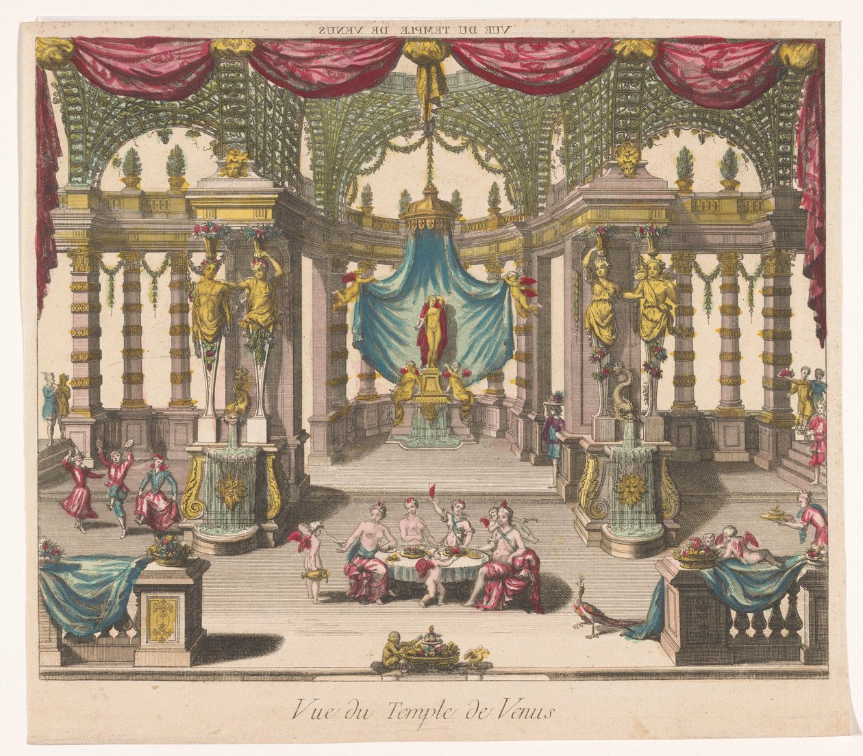 Utsikt over det indre av Venus-tempelet Vue du Temple de Venus (tittel på objekt) av Anonymous