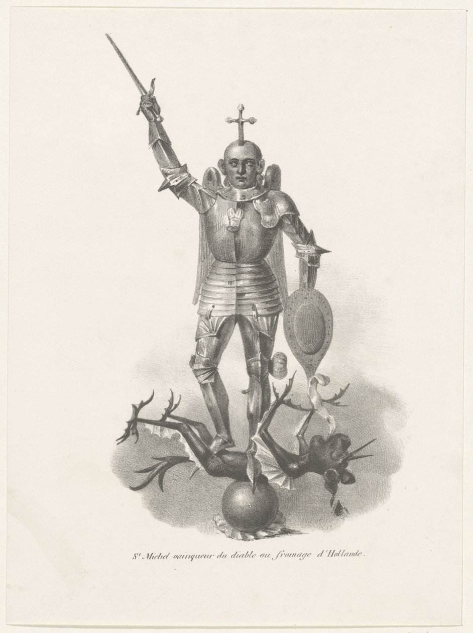 Saint Michael erobrer djevelen med nederlandsk ost, 1830 St. Michel vainqueur du diable au fromage d