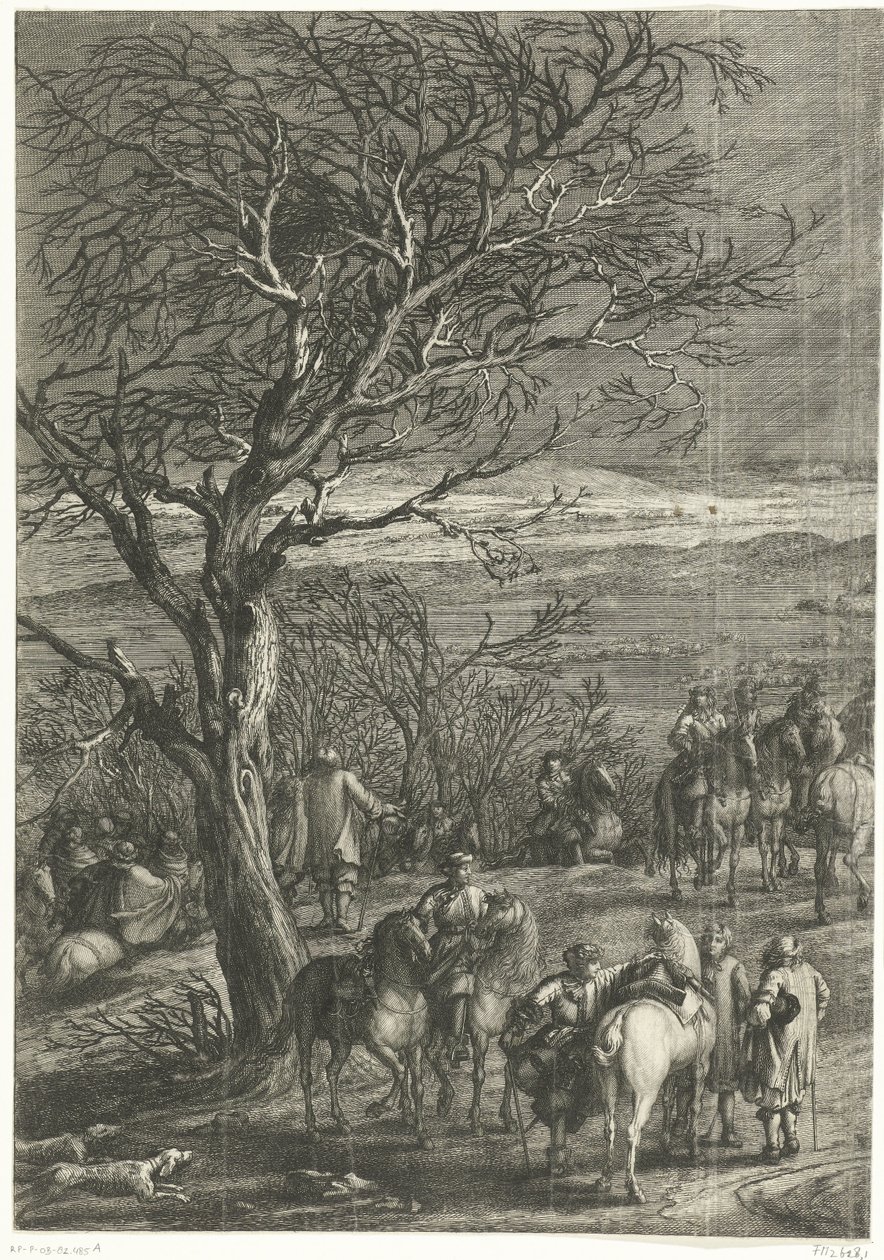 Den franske hæren før Yperen (venstre side), 1678 av Anonymous