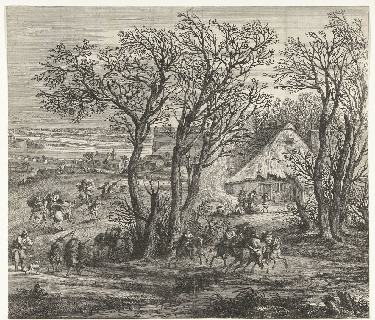 Den franske hæren før Yperen (høyre ark), 1678 av Anonymous