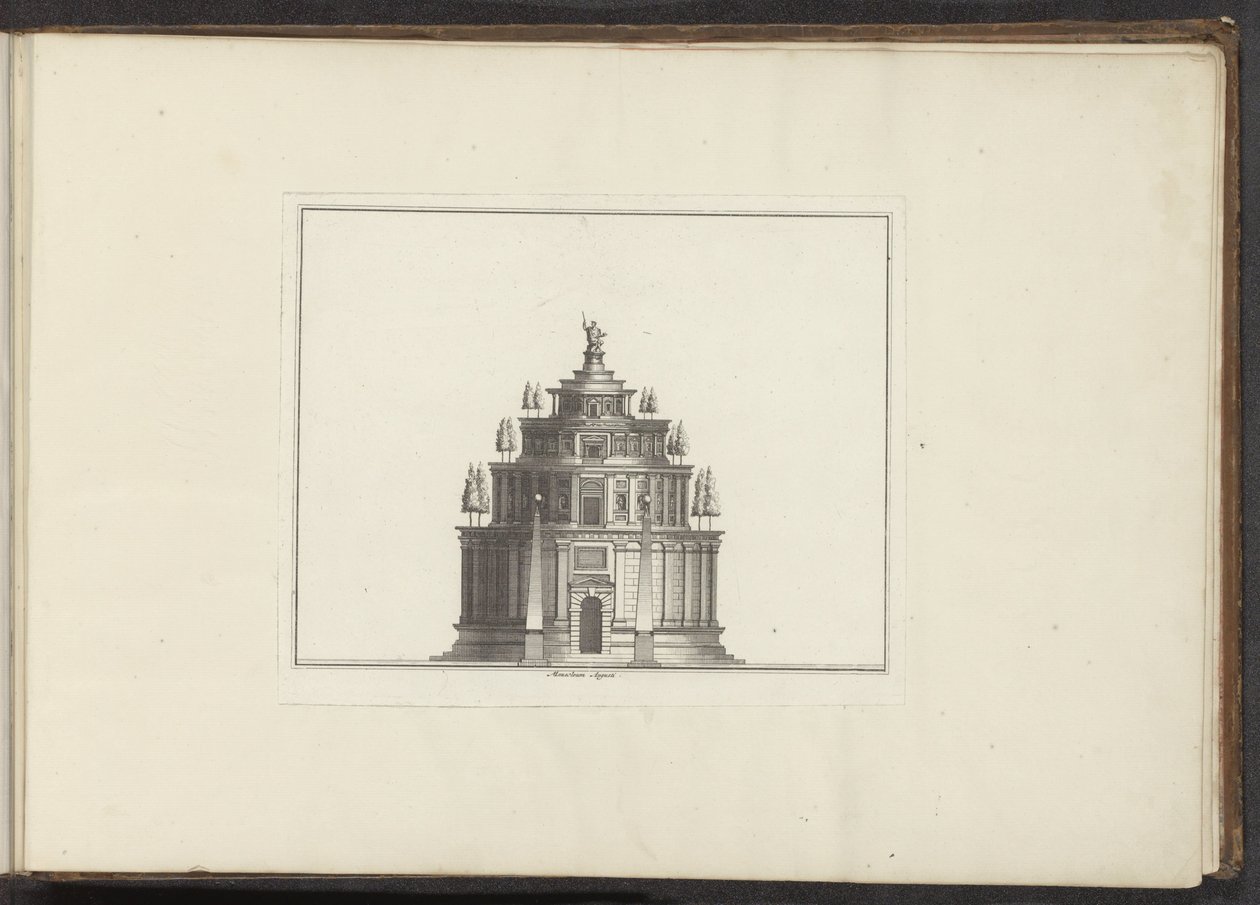 Mausoleet til Augustus i Roma Mausoleum Augusti (tittel på objekt) Palasser og monumenter i Venezia, Livorno, Napoli og Roma (serietittel) av Anonymous