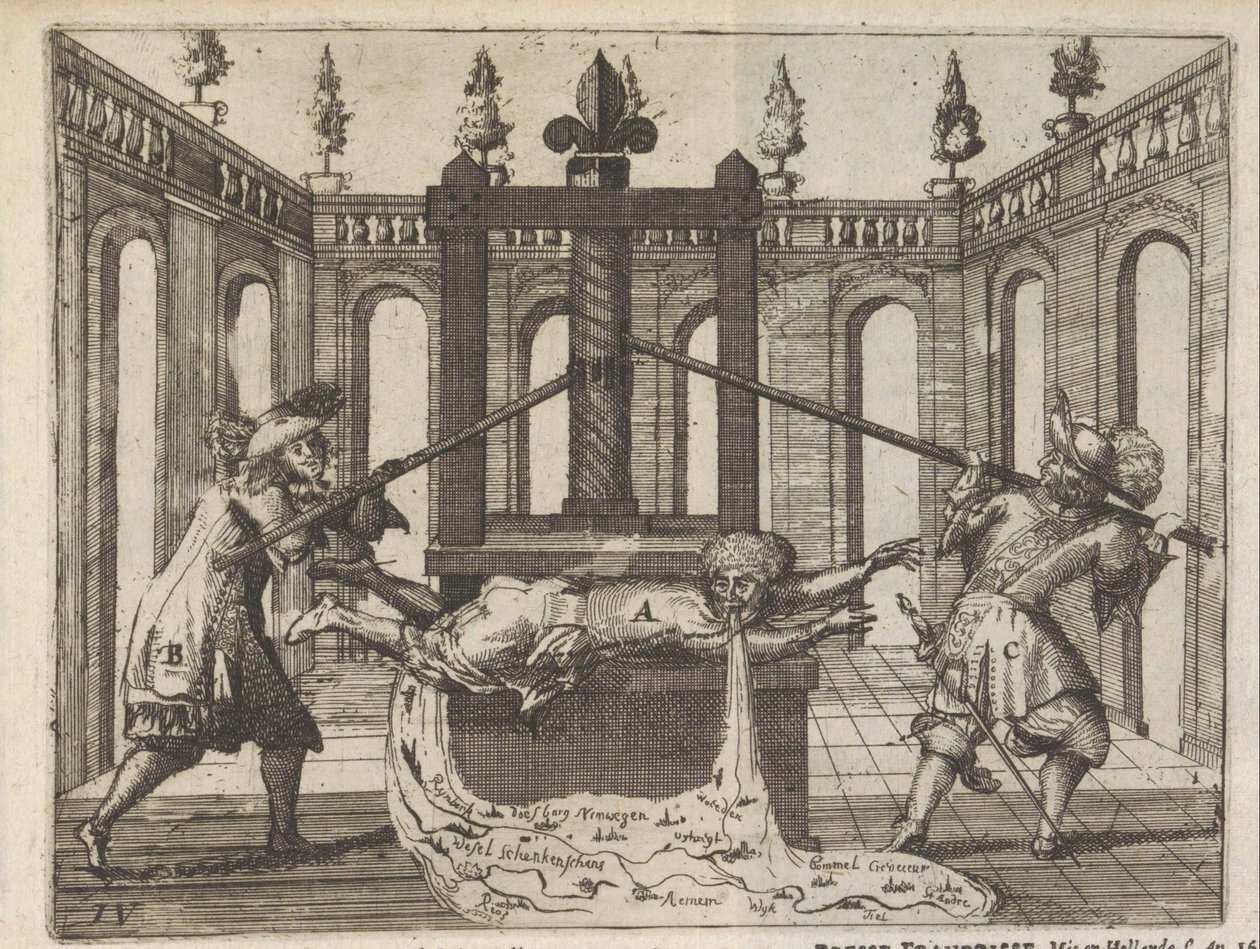 Holland i den franske trykkeri, 1672-1673 Frankrike Druck-Pers, Gestelt i Hollant 1672 og 1673 / Presse Francoisse Mis en Hollande l