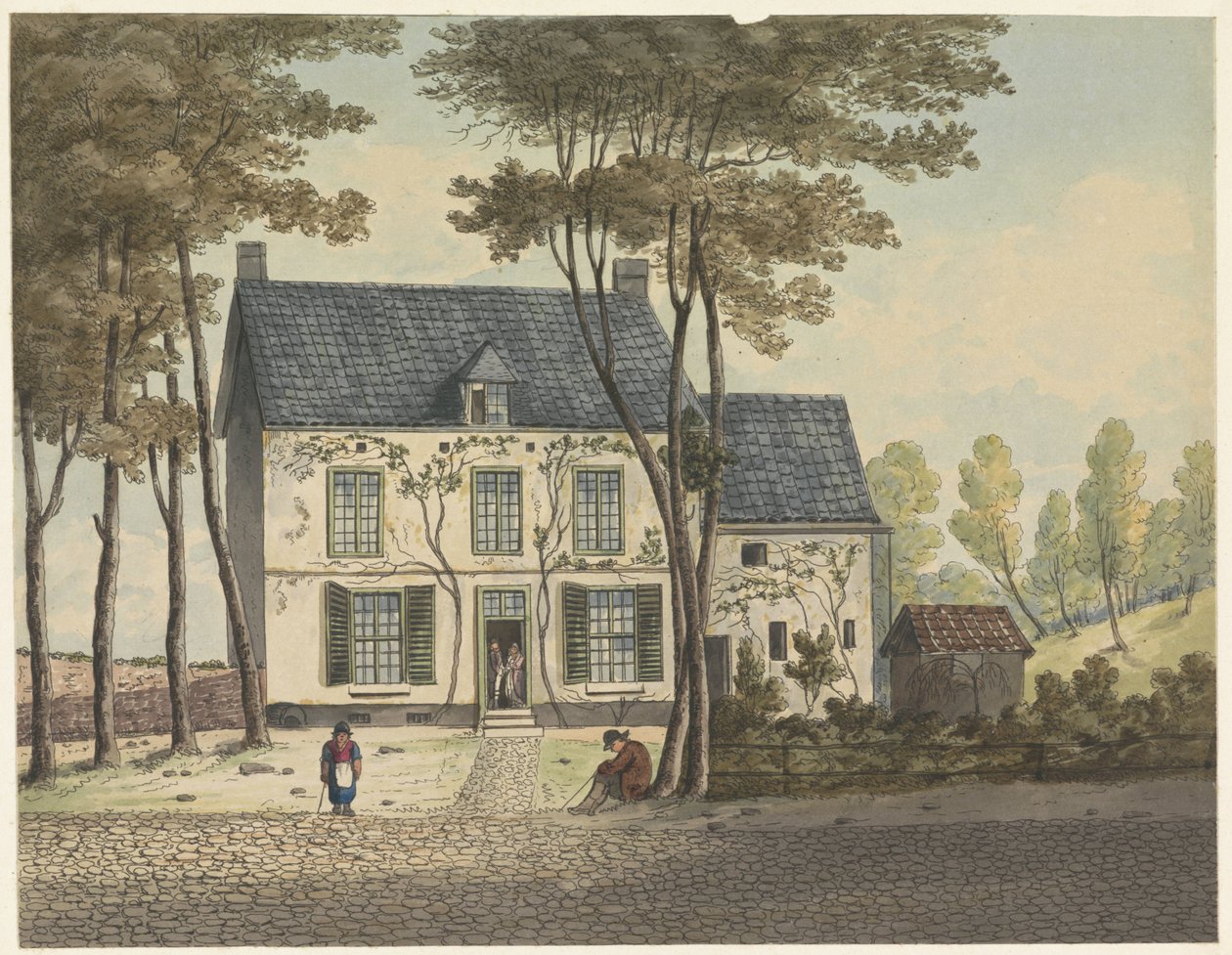 Wellington hovedkvarter Syv plater med Waterloo og dens omgivelser (serietittel) av Anonymous
