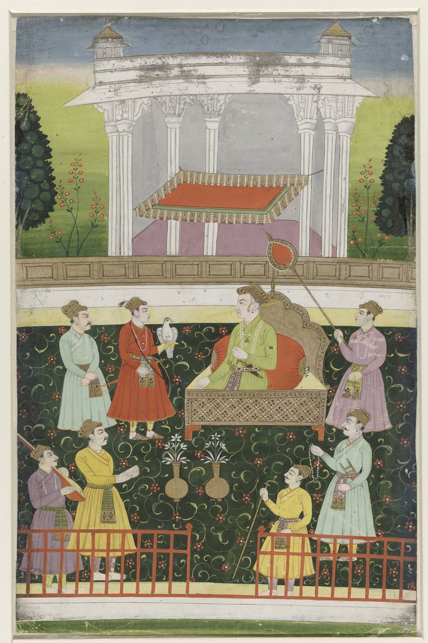 Jahangir sitter på en trone av Anonymous