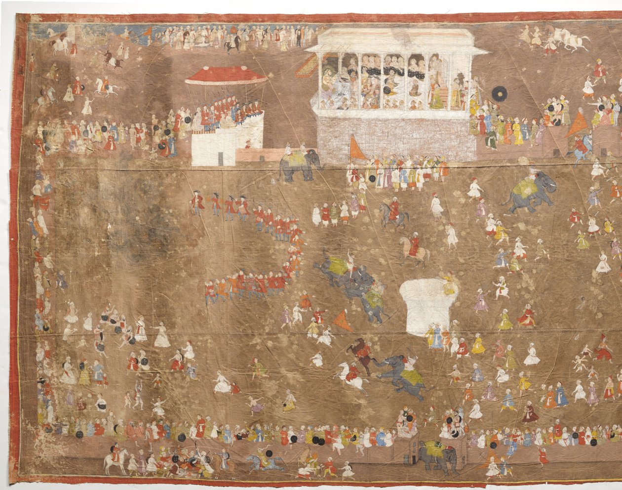 Joan Ketelaars ambassade til kongen av Udaipur Maharana Sangram Singh fra Udaipur underholder medlemmer av det nederlandske østindiske kompani ledet av Johan Josua Ketelaar i 1711 av Anonymous