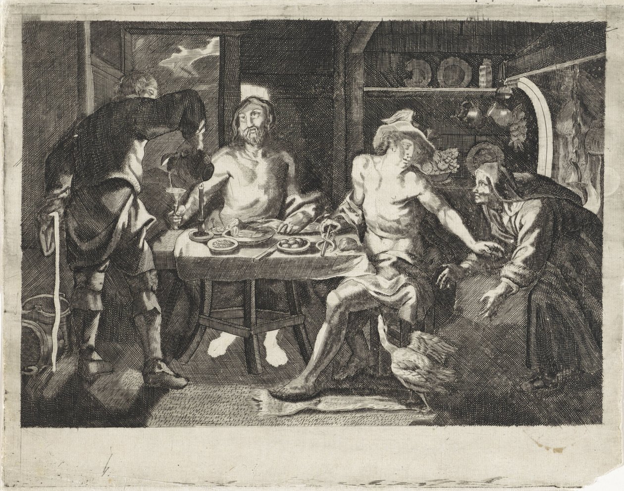 Jupiter og Merkur i huset til Filemon og Baucis av Anonymous