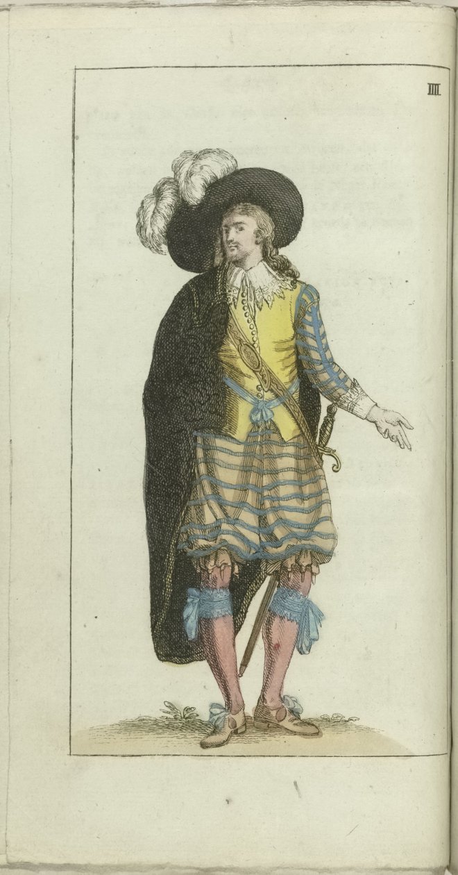 Skap for mote og smak 1791, pl. IIII: En Petit Maitre fra den tidligste halvdelen av 1600 av Anonymous