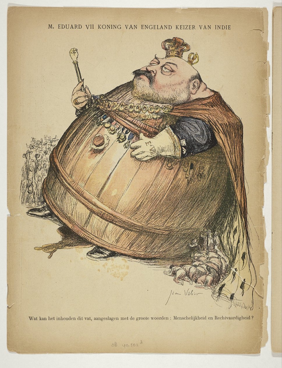 Karikatur av Edward VII (konge av Storbritannia) M. Eduard VII, konge av England, keiser av India (tittel på objekt) av Anonymous