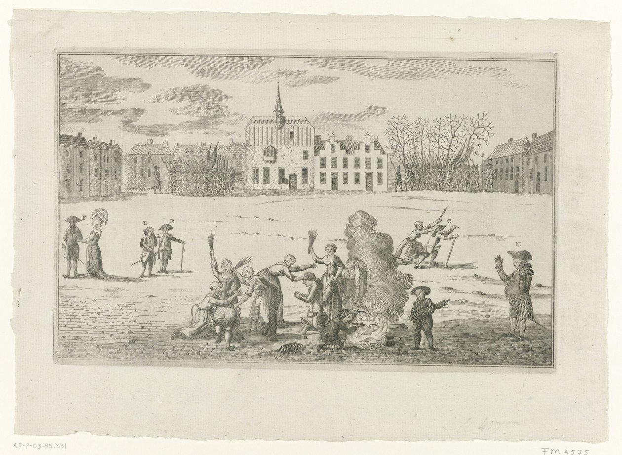 Strass av Arnhem-ordførerne Bentinck og Brantsen, 1784 av Anonymous