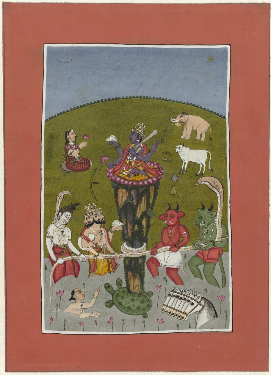 Kurma (inkarnasjon av Vishnu som skilpadde) Krumning av havet Avatars of Vishnu (serietittel) av Anonymous