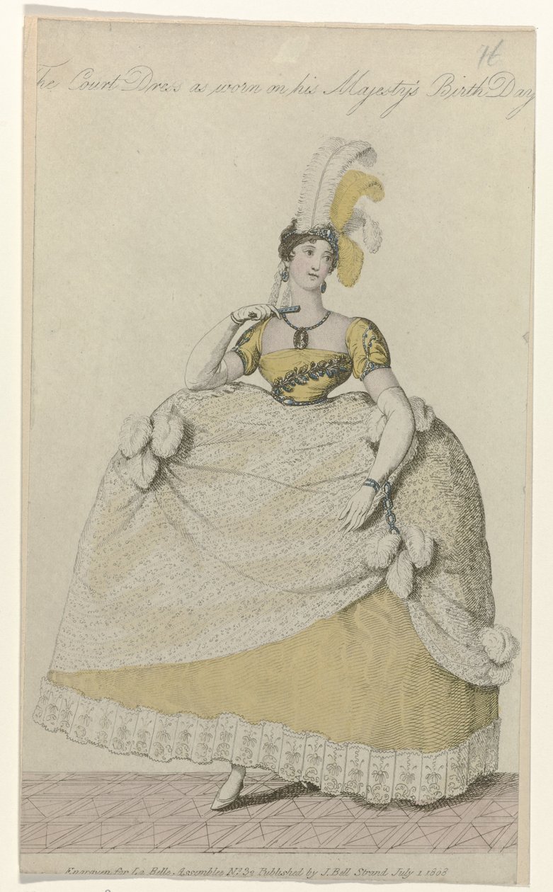 La Belle Assemblee, 1. juli 1808, nr. 32: The Court Dress (...) av Anonymous