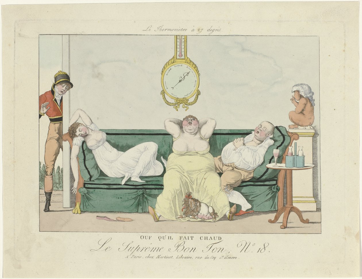 Le Supreme Bon Ton, 1800-1815, nr. 18: Puh, så varmt det er av Anonymous