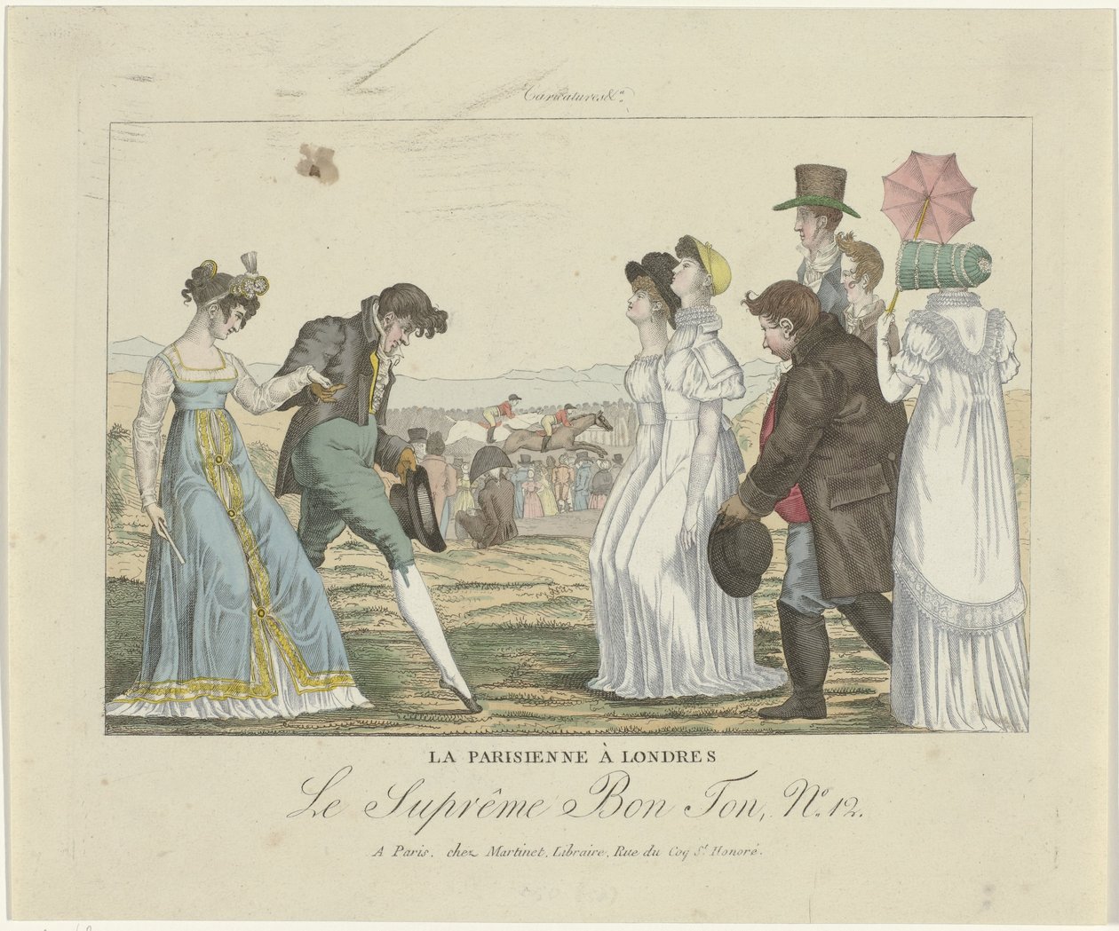 Den øverste Bon Ton. Karikaturer, 1800-1815, nr. 12: Pariseren i London av Anonymous
