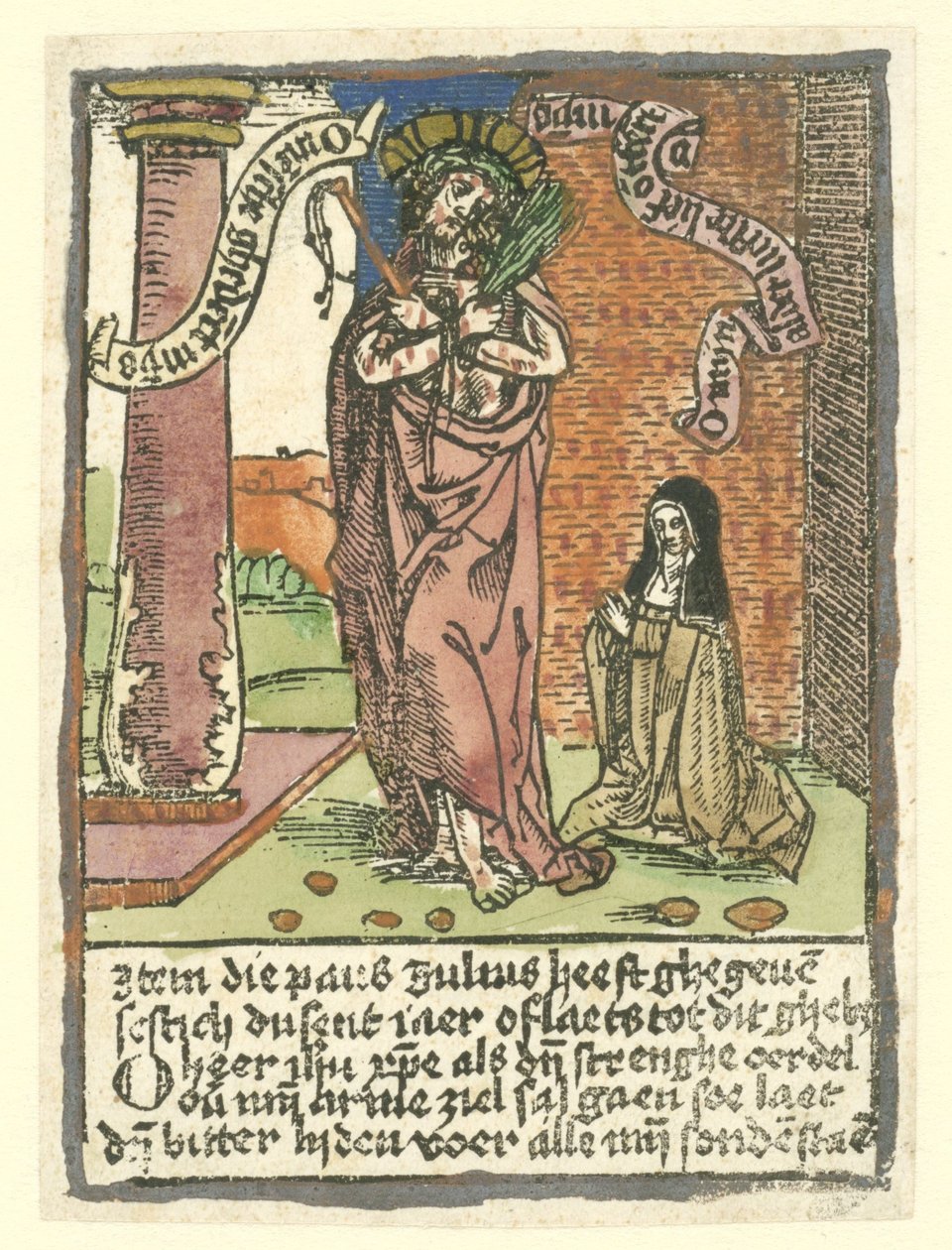 Man of Sorrows med Saint Bridget av Anonymous