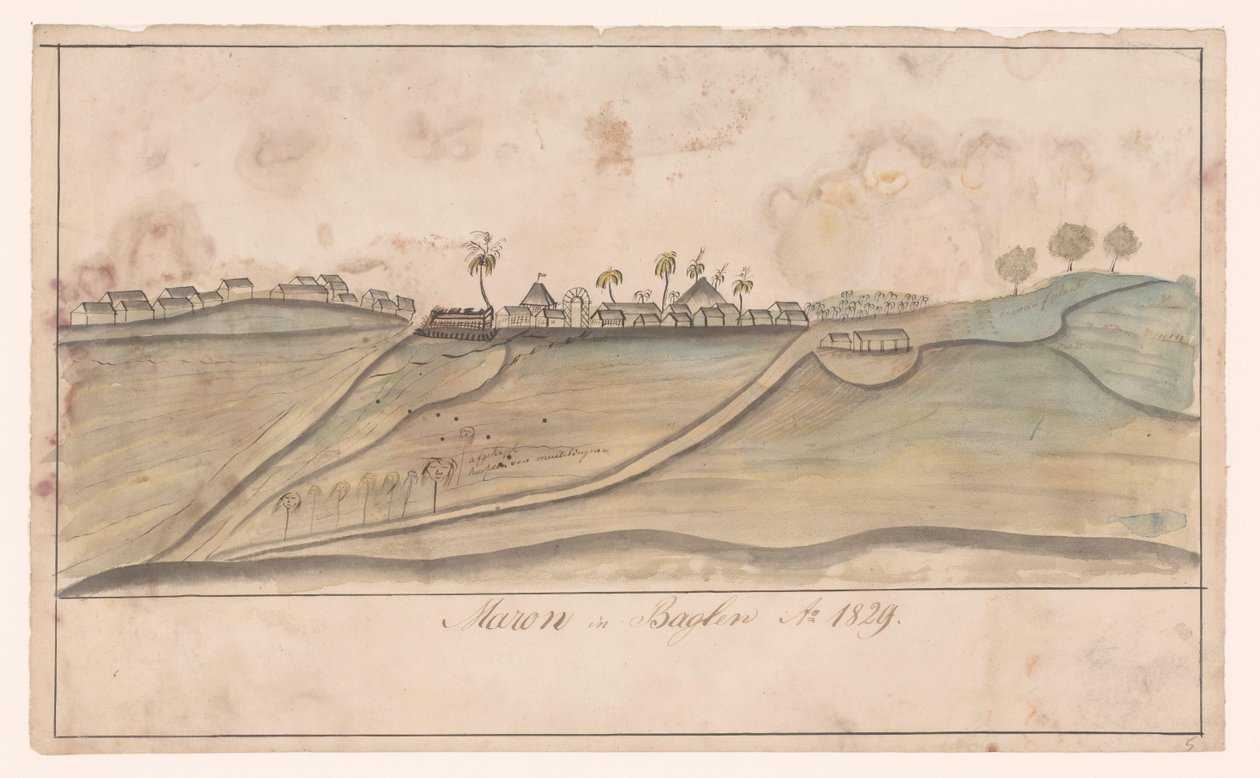 Maron i Baglung Maron på Baglung Ao. 1829 (tittel på objekt) av Anonymous