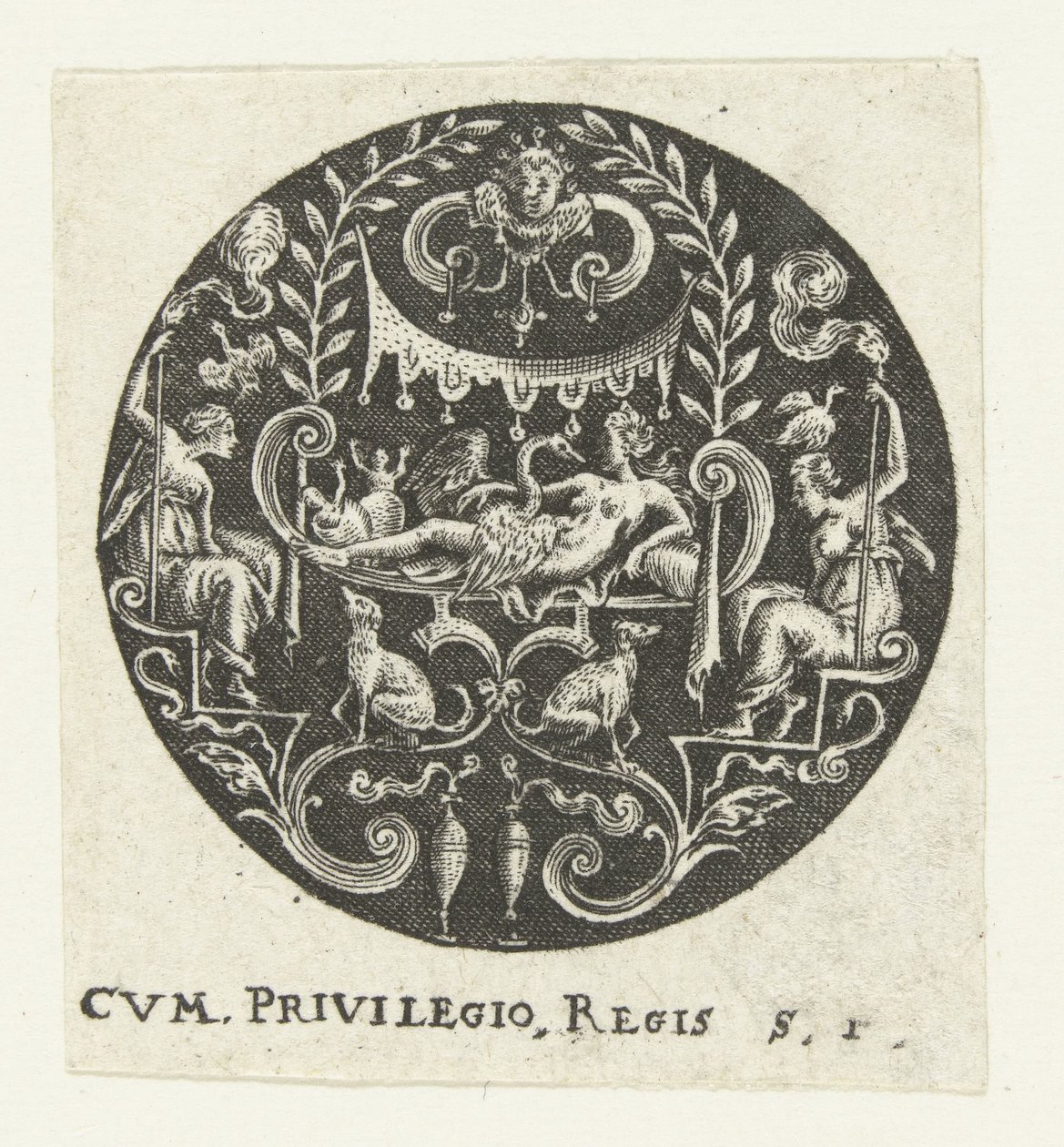Medaljong med Leda av Anonymous