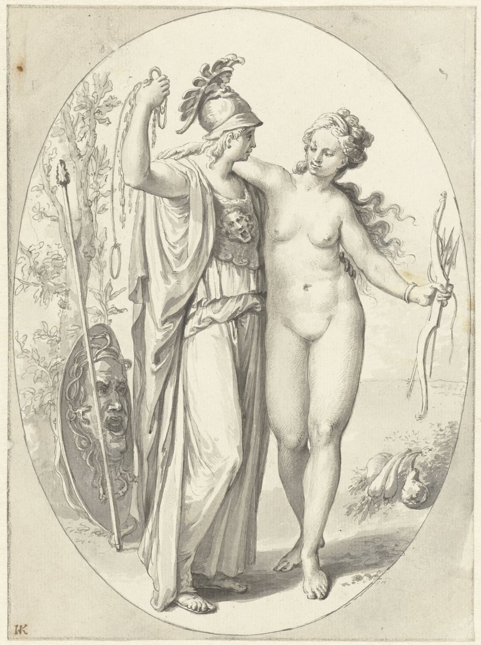 Minerva en Venus av Anonymous