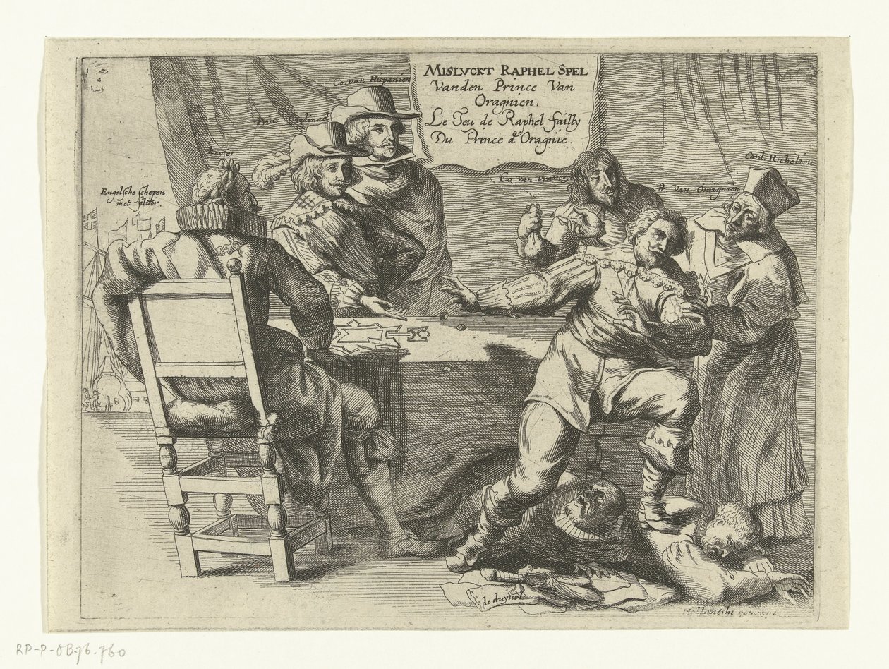 Mislykket spill på Schenkenschans, 1635-1636 Mislykket Raphael Game Van den Prince van Oragnien / Le Jeu de Raphel mislykket Du Prince d