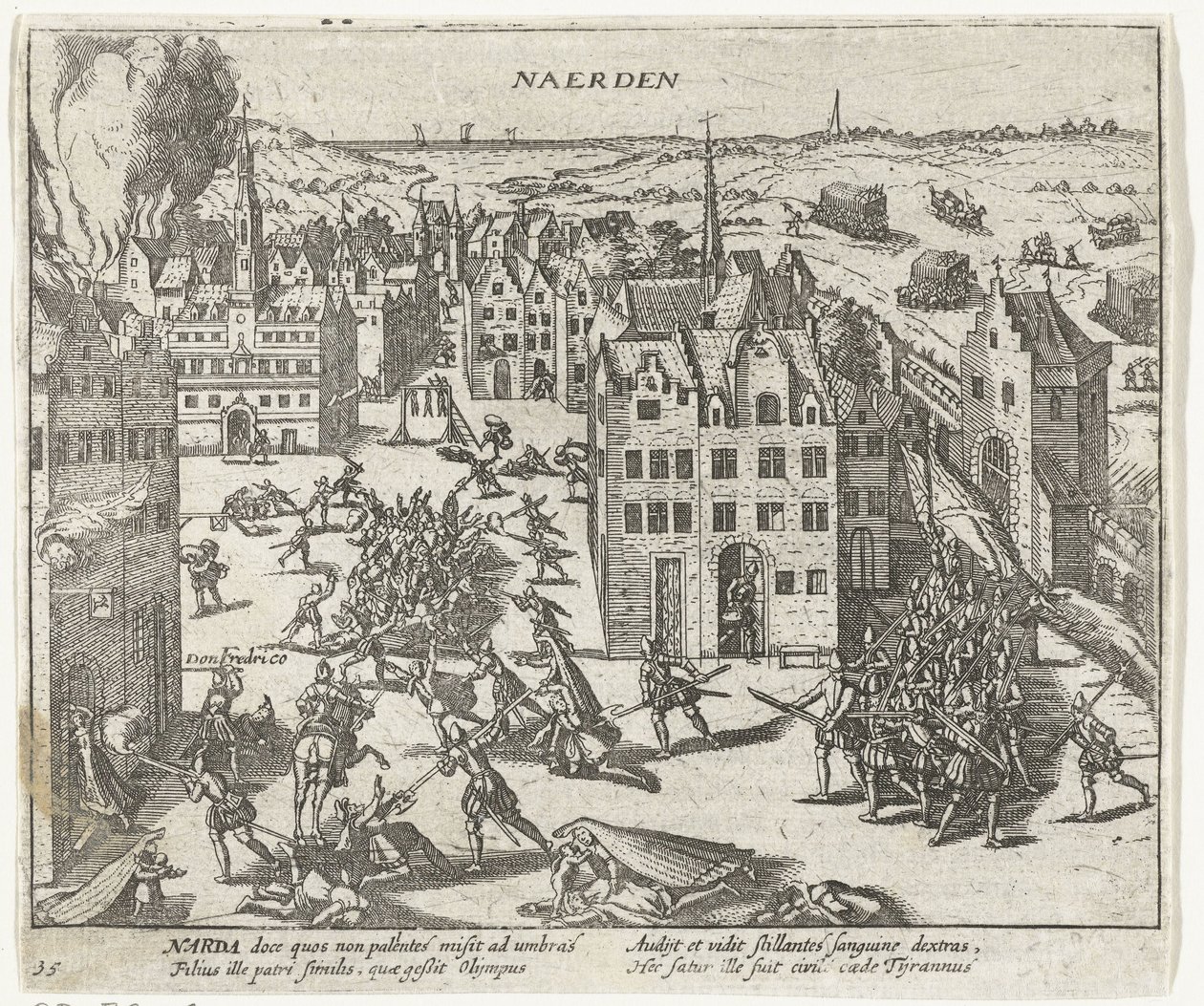 Drap av spanjolene i Naarden, 1572 av Anonymous