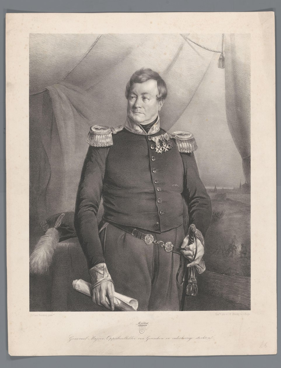 Muller. Generalmajor, øverstkommanderende for Gorichem og underordnede styrker av Anonymous