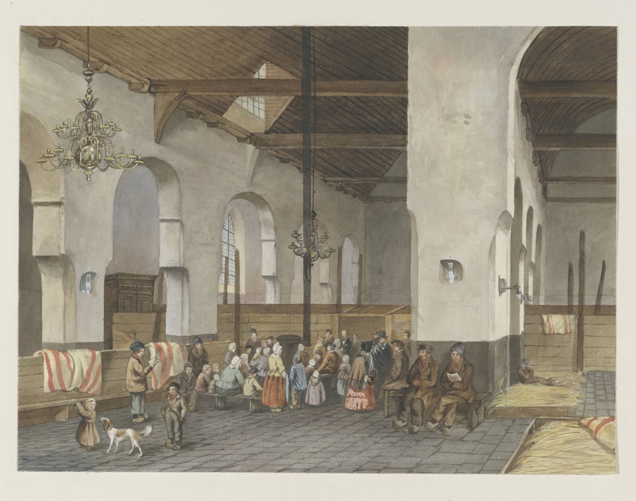 Mottakelse av Veenendaler i Geertekerk i Utrecht, 1855 av Anonymous