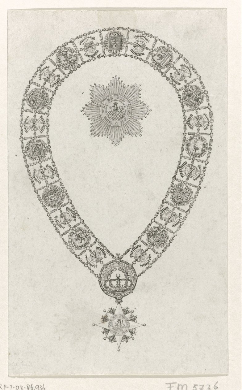 Ordenskjede med Storkorset av Royal Order of Holland, 1807 av Anonymous